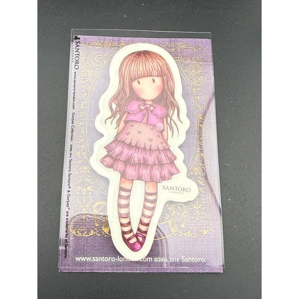 Santoro London Gorjuss Collection Ruby Cling Rubber Stamp Purple Girl Art